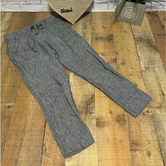 Athleta 100% linen ankle pants size 2 - Picture 3 of 13